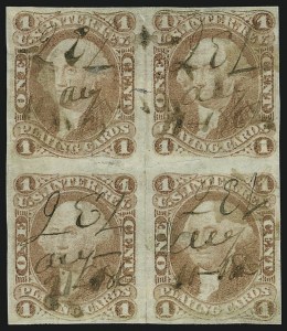 Sale 1089, Lot 319, First Issue Blocks and Record-Size Multiples, Imperforate, 1c-60c