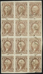 Sale 1089, Lot 327, First Issue Blocks and Record-Size Multiples, Imperforate, 1c-60c