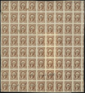 Sale 1089, Lot 328, First Issue Blocks and Record-Size Multiples, Imperforate, 1c-60c