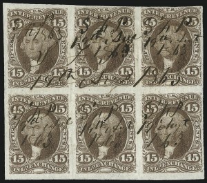 Sale 1089, Lot 330, First Issue Blocks and Record-Size Multiples, Imperforate, 1c-60c