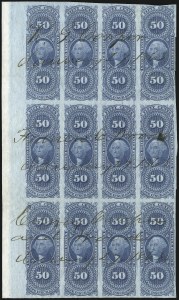 Sale 1089, Lot 345, First Issue Blocks and Record-Size Multiples, Imperforate, 1c-60c