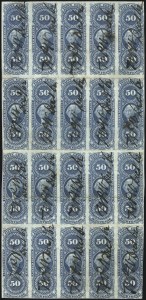Sale 1089, Lot 346, First Issue Blocks and Record-Size Multiples, Imperforate, 1c-60c