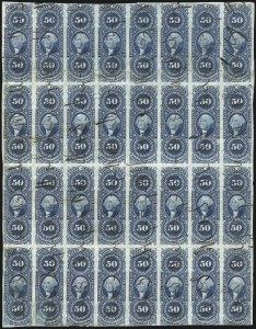 Sale 1089, Lot 348, First Issue Blocks and Record-Size Multiples, Imperforate, 1c-60c