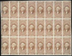 Sale 1089, Lot 351, First Issue Blocks and Record-Size Multiples, Imperforate, $1.00-$200.00