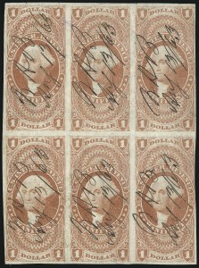 Sale 1089, Lot 357, First Issue Blocks and Record-Size Multiples, Imperforate, $1.00-$200.00