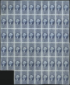 Sale 1089, Lot 361, First Issue Blocks and Record-Size Multiples, Imperforate, $1.00-$200.00