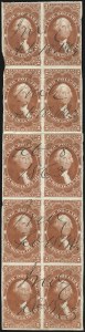 Sale 1089, Lot 365, First Issue Blocks and Record-Size Multiples, Imperforate, $1.00-$200.00