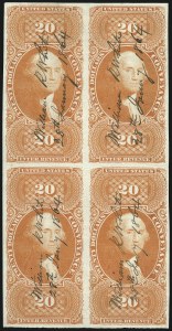 Sale 1089, Lot 379, First Issue Blocks and Record-Size Multiples, Imperforate, $1.00-$200.00