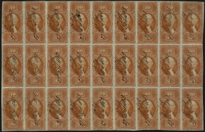 Sale 1089, Lot 380, First Issue Blocks and Record-Size Multiples, Imperforate, $1.00-$200.00