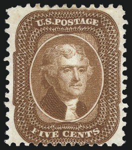 Sale 1090, Lot 1182, 1875 Reprint of 1857-60 Issue (Scott 40-47)