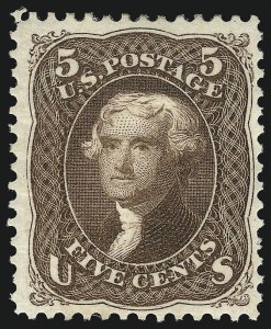 Sale 1090, Lot 1246, 1875 Re-Issue of 1861-66 Issue (Scott 102-111)