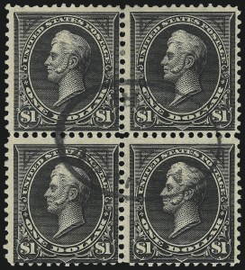 Sale 1090, Lot 1409, 1894-98 Bureau Issues (Scott 246-284), $1.00 Black, Ty. I (276) Sale 1090, Lot 1409, 1894-98 Bureau Issues (Scott 246-284)