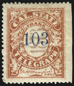 Sale 1090, Lot 1865, Telegraph Company Stamps