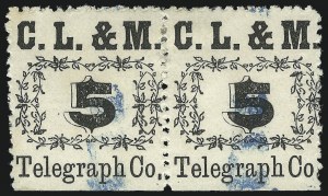 Sale 1090, Lot 1873, Telegraph Company Stamps