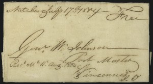 Sale 1090, Lot 2049, Fur Trade, Territorial, Western Mails & Expresses