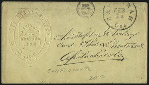 Sale 1090, Lot 2376, Civil War: Correspondences, U.S. Post Office thru C.S.A. Handstamped Paid