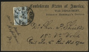 Sale 1090, Lot 2435, Confederate States: General Issues on-Cover