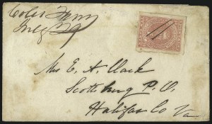 Sale 1090, Lot 2446, Confederate States: General Issues on-Cover