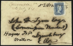 Sale 1090, Lot 2452, Confederate States: General Issues on-Cover