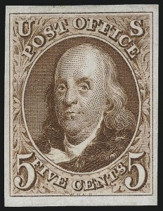 Sale 1092, Lot 1006, 1847 Issue and 1875 Reproduction (Scott 1-4)