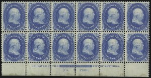 Sale 1092, Lot 1052, 1861-66, 1867-68 Grilled and 1875 Re-Issues (Scott 56-111)