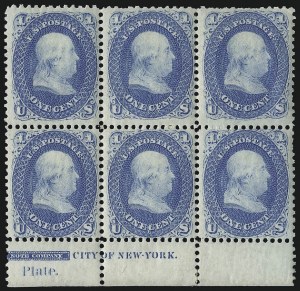 Sale 1092, Lot 1053, 1861-66, 1867-68 Grilled and 1875 Re-Issues (Scott 56-111)
