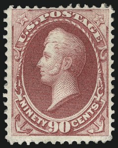 Sale 1092, Lot 1125, 1870-75 National and Continental Bank Note Co. Issues (Scott 134-179), 90c Carmine (155) Sale 1092, Lot 1125, 1870-75 National and Continental Bank Note Co. Issues (Scott 134-179)