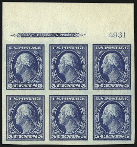 Sale 1093, Lot 100, 1908-10 Washington-Franklin Imperfs and Imperf Coils (Scott 343-347V)