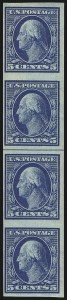 Sale 1093, Lot 106, 1908-10 Washington-Franklin Imperfs and Imperf Coils (Scott 343-347V)