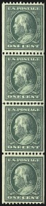 Sale 1093, Lot 109, 1908-10 Washington-Franklin Coils (Scott 348-356)