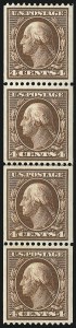 Sale 1093, Lot 117, 1908-10 Washington-Franklin Coils (Scott 348-356)
