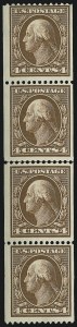 Sale 1093, Lot 119, 1908-10 Washington-Franklin Coils (Scott 348-356)