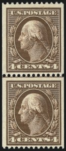 Sale 1093, Lot 120, 1908-10 Washington-Franklin Coils (Scott 348-356)