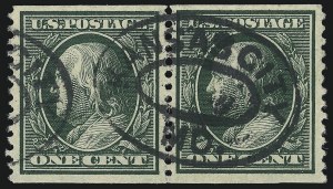 Sale 1093, Lot 129, 1908-10 Washington-Franklin Coils (Scott 348-356)