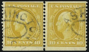 Sale 1093, Lot 149, 1908-10 Washington-Franklin Coils (Scott 348-356)