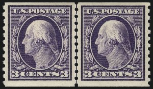 Sale 1093, Lot 324, 1914 Coils (Scott 441-447)