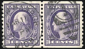 Sale 1093, Lot 326, 1914 Coils (Scott 441-447)