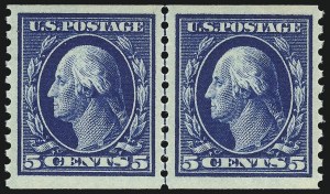 Sale 1093, Lot 337, 1914 Coils (Scott 441-447)