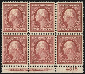 Sale 1093, Lot 481, 1917-18 Double Line Wmk and Bi-Color Issues (Scott 519-524)