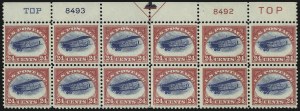 Sale 1093, Lot 583, Air Post Issues, including 24c Jenny Invert (C1-C76a, C3a)