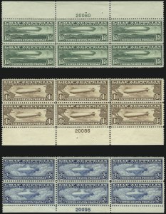 Sale 1093, Lot 592, Air Post Issues, including 24c Jenny Invert (C1-C76a, C3a)