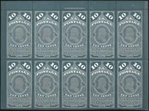 Sale 1094, Lot 168, Newspapers & Periodicals: 1865 Issue and 1875 Reprints (Scott PR1-PR7)