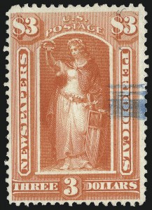 Sale 1094, Lot 185, Newspapers & Periodicals: 1875 Issue (Scott PR9-PR32)