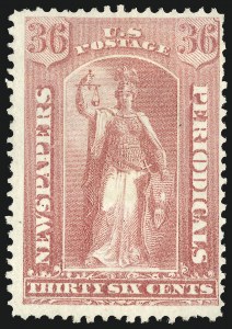 Sale 1094, Lot 211, Newspapers & Periodicals: 1875 Continental Special Printing (Scott PR33-PR48)