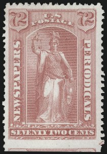 Sale 1094, Lot 216, Newspapers & Periodicals: 1875 Continental Special Printing (Scott PR33-PR48)