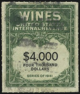 Sale 1096, Lot 1021, Stock Transfer, Wine, Silver Tax, Balance of Revenues