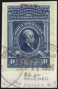 Sale 1096, Lot 1025, Stock Transfer, Wine, Silver Tax, Balance of Revenues