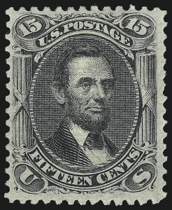 Sale 1096, Lot 175, 1867-68 Grilled Issue, E-F Grills (Scott 86-101)