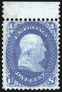 Sale 1096, Lot 177, 1867-68 Grilled Issue, E-F Grills (Scott 86-101)