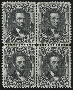 Sale 1096, Lot 189, 1867-68 Grilled Issue, E-F Grills (Scott 86-101)